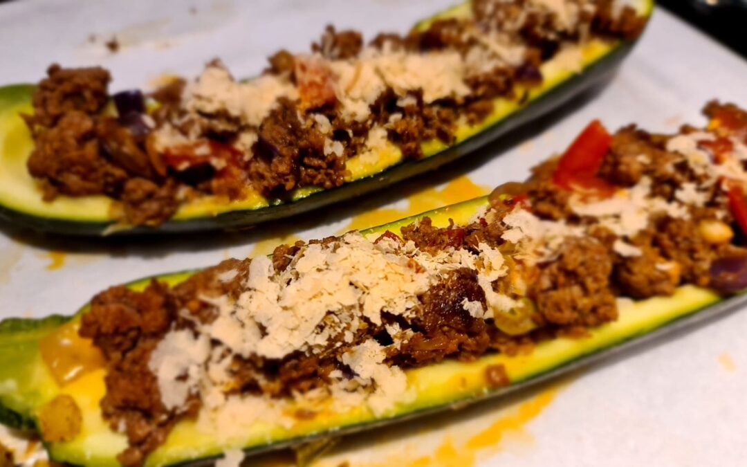 Gevulde courgettes en paprika’s